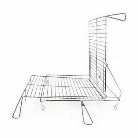 Grill Algon Cromato Girevole Argentato 45 x 50 x 9 cm (4 Unità)