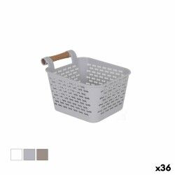 Cestino Multiuso Confortime Legno Plastica 13 x 11 x 8 cm Con manici (36 Unità)