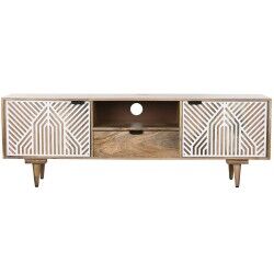 Mobile TV Home ESPRIT Bianco Legno di mango 160 x 41 x 55 cm