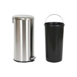 Cestino a pedale Home ESPRIT Argentato Acciaio inossidabile polipropilene 30 L
