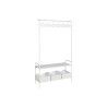 Appendiabiti con ripiano Home ESPRIT Bianco Metallo Loft 110 x 36 x 186 cm