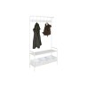 Appendiabiti con ripiano Home ESPRIT Bianco Metallo Loft 110 x 36 x 186 cm