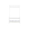 Appendiabiti con ripiano Home ESPRIT Bianco Metallo Loft 110 x 36 x 186 cm