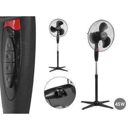 Ventilatore a Piantana Argon FS-40B-B Nero 45 W 43 x 60 x 102 cm