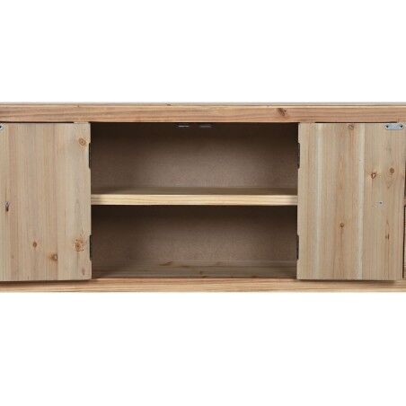 Mobile TV Home ESPRIT Nero Naturale Abete Legno MDF 130 x 24 x 51 cm