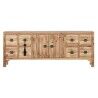 Mobile TV Home ESPRIT Nero Naturale Abete Legno MDF 130 x 24 x 51 cm