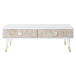 Mobile TV DKD Home Decor Bianco Brad Marrone Chiaro (120 x 65 x 42 cm)