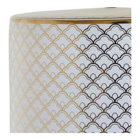 Tavolo aggiuntivo DKD Home Decor 8424001815104 Porcellana Dorato Bianco (33 x 33 x 42 cm)