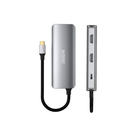 Hub USB-C Urban Factory MHC55UF Grigio