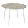 Tavolo aggiuntivo DKD Home Decor 8424001820115 75 x 75 x 50 cm Dorato Metallo Bianco Legno di mango (75 x 75 x 50 cm)