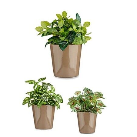 Set di Vasi Ibergarden Cónica Ø 14 cm Ø 22 cm Ø 17 cm Plastica 30 x 40 cm 3 Pezzi (3 Pezzi)