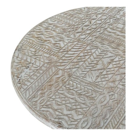Tavolo aggiuntivo DKD Home Decor 8424001820115 75 x 75 x 50 cm Dorato Metallo Bianco Legno di mango (75 x 75 x 50 cm)