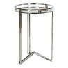 Tavolo aggiuntivo DKD Home Decor Vetro Acciaio Argentato (42 x 42 x 61 cm)