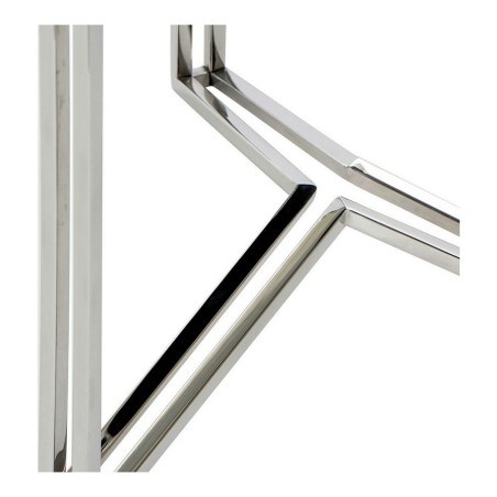 Tavolo aggiuntivo DKD Home Decor Vetro Acciaio Argentato (42 x 42 x 61 cm)