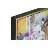 Quadro Home ESPRIT polistirene Tela Moderno Cane 82,5 x 3,5 x 82,5 cm (2 Unità)
