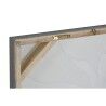 Quadro Home ESPRIT Bianco Tela Legno MDF Fiore Romantico 80 x 3 x 80 cm (2 Unità)