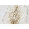 Quadro Home ESPRIT Bianco Dorato Tela Legno MDF Foglia della pianta Romantico 30 x 2,5 x 60 cm (2 Unità)