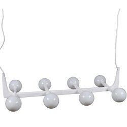 Lampadario Home ESPRIT Bianco Metallo Cristallo 110 x 45 x 23 cm