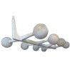 Lampadario Home ESPRIT Bianco Metallo Cristallo 110 x 45 x 23 cm