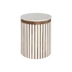 Tavolo aggiuntivo Home ESPRIT Bianco Naturale 41 x 41 x 52 cm