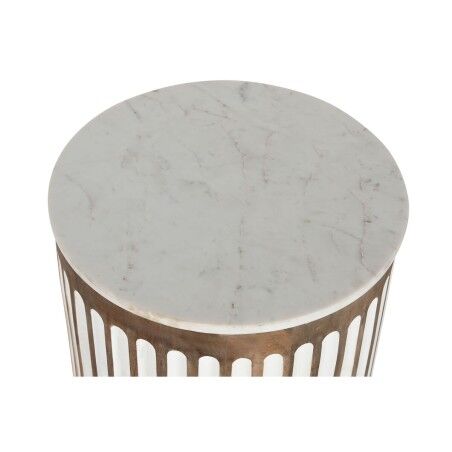 Tavolo aggiuntivo Home ESPRIT Bianco Naturale 41 x 41 x 52 cm