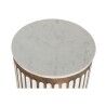 Tavolo aggiuntivo Home ESPRIT Bianco Naturale 41 x 41 x 52 cm