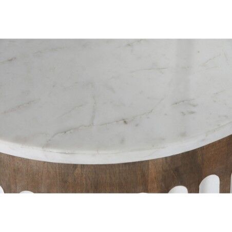 Tavolo aggiuntivo Home ESPRIT Bianco Naturale 41 x 41 x 52 cm