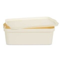 Scatola portaoggetti con coperchio Kipit TP595-4 Crema Plastica 14 L 29,5 x 14,3 x 45 cm