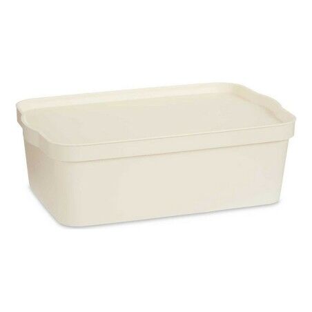 Scatola portaoggetti con coperchio Kipit TP595-4 Crema Plastica 14 L 29,5 x 14,3 x 45 cm