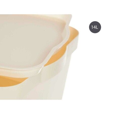 Scatola portaoggetti con coperchio Kipit TP595-4 Crema Plastica 14 L 29,5 x 14,3 x 45 cm