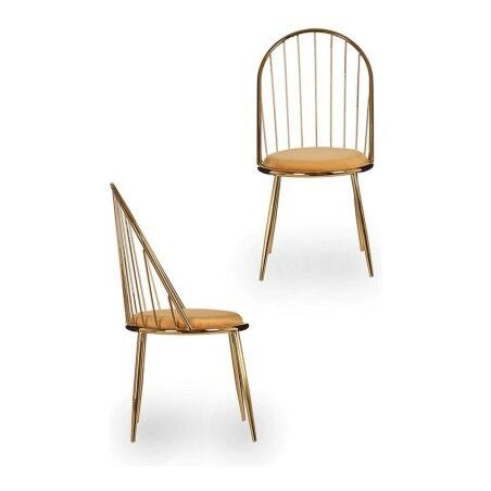 Sedia Dorato Barre Senape 48 x 95,5 x 48 cm