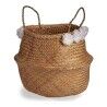 Cesto Gift Decor SG0100117301ME Bianco Marrone Naturale Juncus 8 L Pompon