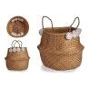 Cesto Gift Decor SG0100117301ME Bianco Marrone Naturale Juncus 8 L Pompon