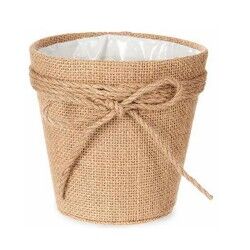 Vaso Ibergarden WY18-71 Marrone Corda Plastica Fiocco 14 x 12,5 x 14 cm 14 x 14 x 14 cm