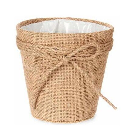 Vaso Ibergarden WY18-71 Marrone Corda Plastica Fiocco 14 x 12,5 x 14 cm 14 x 14 x 14 cm