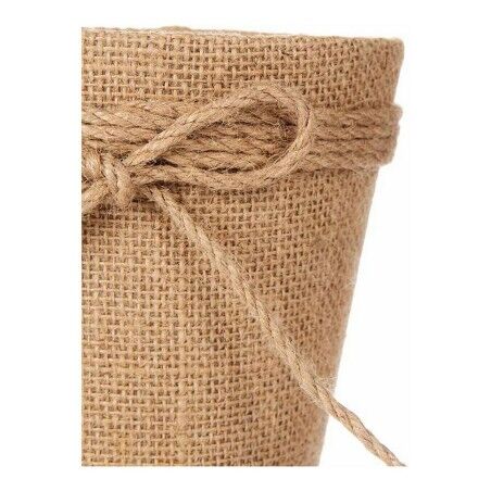 Vaso Ibergarden WY18-71 Marrone Corda Plastica Fiocco 14 x 12,5 x 14 cm 14 x 14 x 14 cm