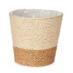 Vaso Ibergarden WY21-73 Marrone Naturale Corda Plastica 14 x 12,5 x 14 cm 14 x 14 x 14 cm
