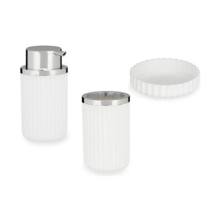 Set da Bagno Berilo 3318-1 Bianco Plastica