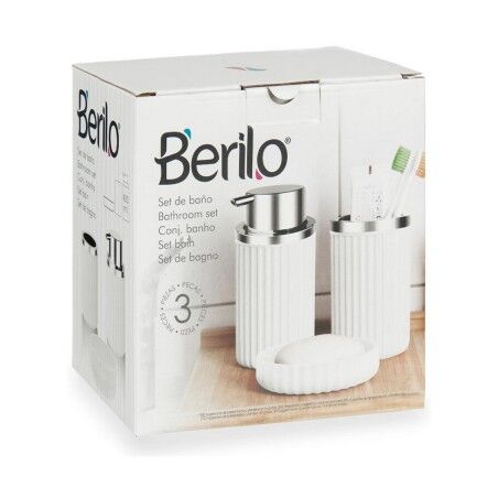 Set da Bagno Berilo 3318-1 Bianco Plastica