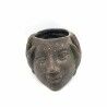 Vaso DKD Home Decor Viso Fibra di Vetro Grigio Moderno (29 cm) (29 x 29 cm) (29 x 29 x 24 cm)