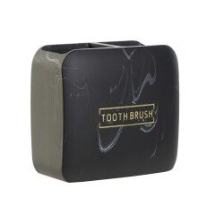 Portaspazzolini da Denti DKD Home Decor Nero Marmo (10,5 x 6,5 x 10 cm)