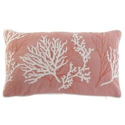 Cuscino Home ESPRIT Bianco Corallo Mediterraneo 60 x 10 x 35 cm