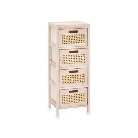 Cassettiera Rattan Naturale 27 x 73 x 25 cm 4 casseti