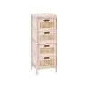 Cassettiera Rattan Naturale 27 x 73 x 25 cm 4 casseti