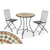 Tavolo con 2 sedie Ibergarden Mosaico-Forja Marrone Nero