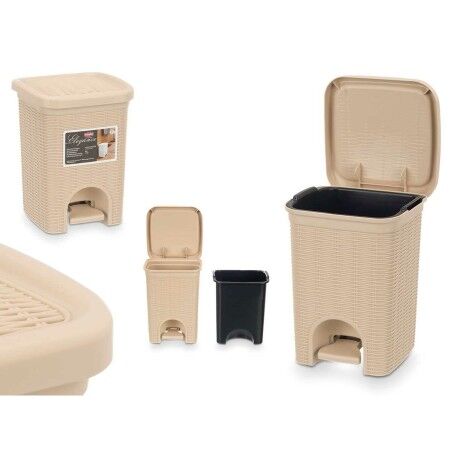 Cestino Stefanplast 30134 Beige Plastica 6 L (6 Unità)