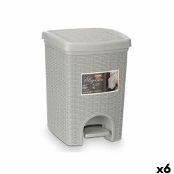 Cestino Stefanplast 30798 Grigio chiaro Plastica 20 L (6 Unità)