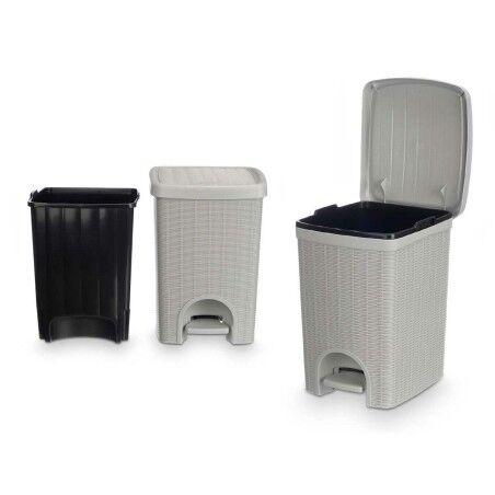 Cestino Stefanplast 30798 Grigio chiaro Plastica 20 L (6 Unità)