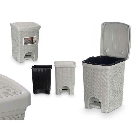 Cestino Stefanplast 30798 Grigio chiaro Plastica 20 L (6 Unità)