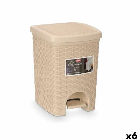 Cestino Stefanplast 30796 Beige Plastica 20 L (6 Unità)